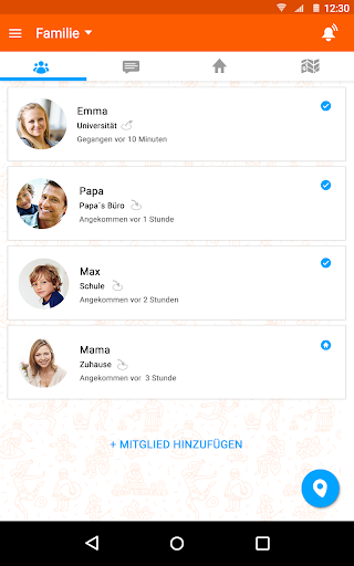 Familo GPS Familienortung Screenshot
