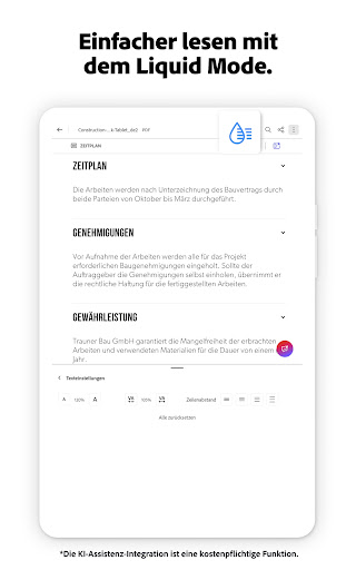 Adobe Acrobat Reader für PDF Screenshot