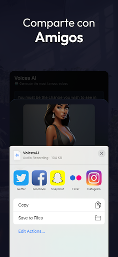 Captura de pantalla de Voices AI: Cambiador de Voz
