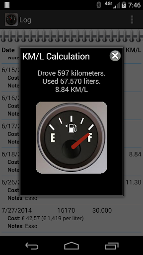 FillUp - Fuel Log Screenshot