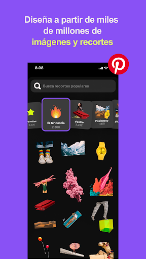 Captura de pantalla de Shuffles de Pinterest