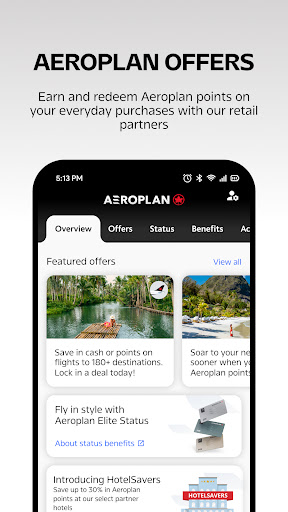 Captura de pantalla de Air Canada + Aeroplan