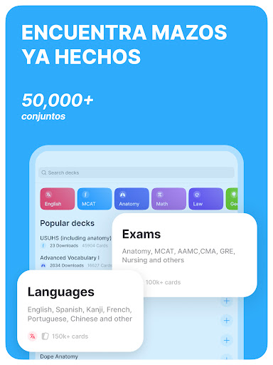 Captura de pantalla de Noji: Flashcads de estudio