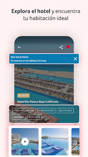 Captura de pantalla de RIU Hotels & Resorts