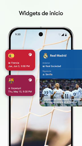 Captura de pantalla de FotMob - Resultados de fútbol