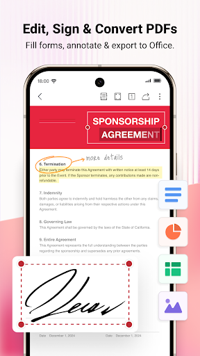 Captura de pantalla de WPS Office: PDF, Word, Excel