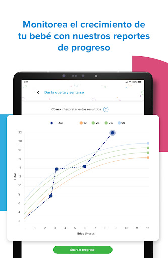 Captura de pantalla de Kinedu: Desarrollo del Bebé