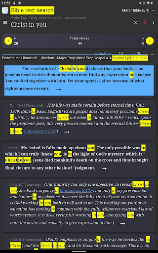 Mirror Study Bible screenshot