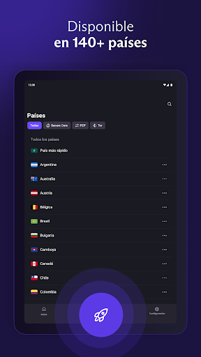 Captura de pantalla de Proton VPN: Rápida y segura