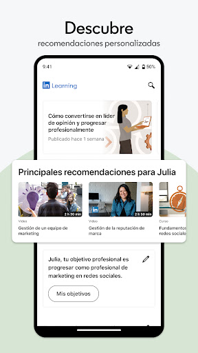 Captura de pantalla de LinkedIn Learning