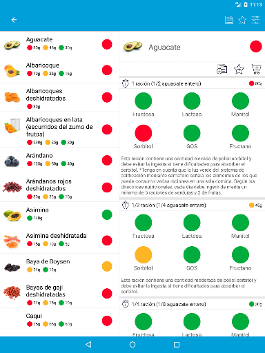 Captura de pantalla de Monash University FODMAP diet