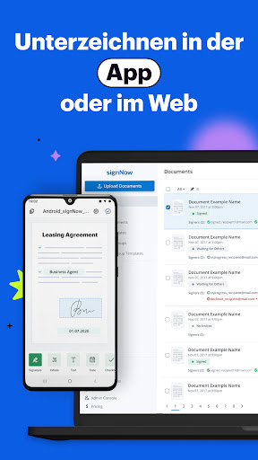 SignNow Elektronische Signatur Screenshot