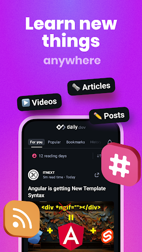 Captura de pantalla de daily.dev - stay up to date