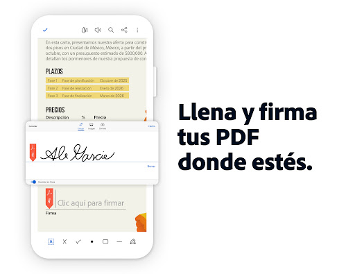 Captura de pantalla de Adobe Acrobat Reader para PDF