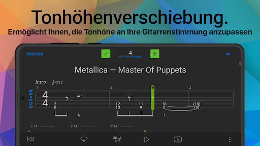 Songsterr Gitarren Tabs/Akkor. Screenshot