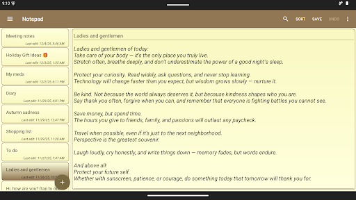 Notepad - simple notes screenshot