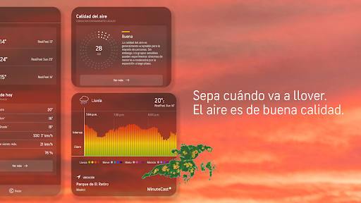 Captura de pantalla de AccuWeather: clima diario