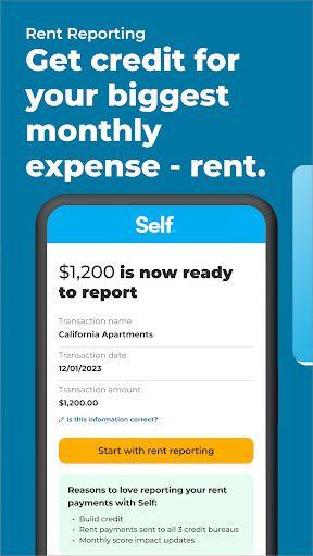 Captura de pantalla de Self – Credit Builder & Cash