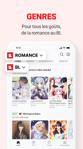 Captura de pantalla de LEZHIN FR