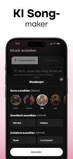MyTunes: KI-Musik-Generator Screenshot
