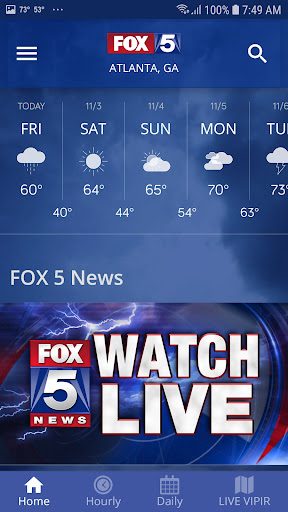 Captura de pantalla de FOX 5 Storm Team Weather Radar