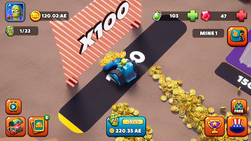 Captura de pantalla de Idle Zombie Miner: Gold Tycoon
