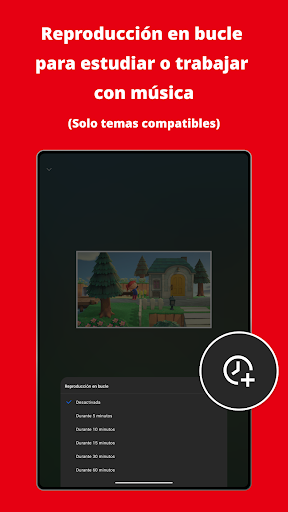 Captura de pantalla de Nintendo Music