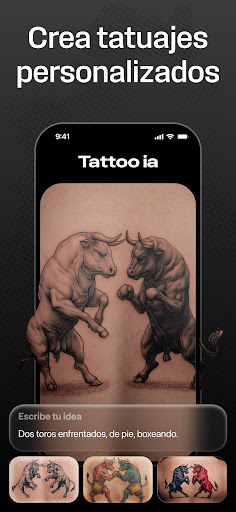 Captura de pantalla de Tattoo AI: Diseños de tatuajes
