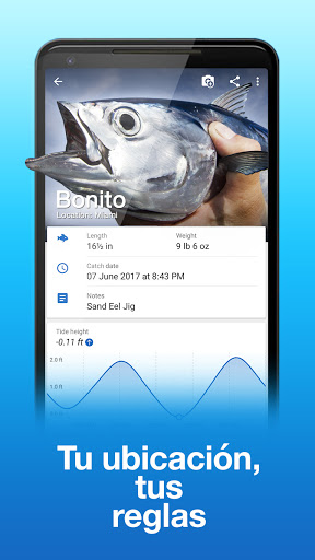 Captura de pantalla de Fishing Points: Marea y Mapas