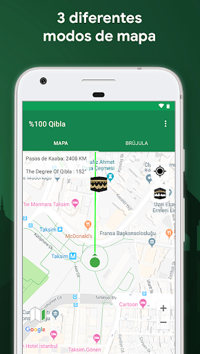 Captura de pantalla de Qibla Brújula, Compass 100%