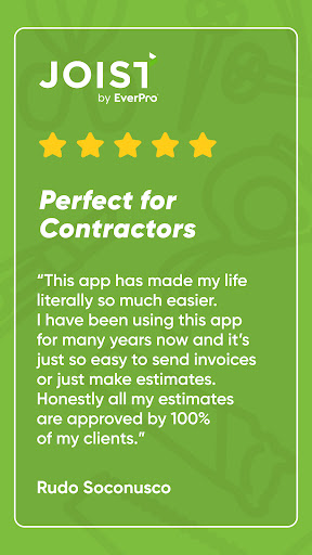 Joist Invoice & Estimate App screenshot