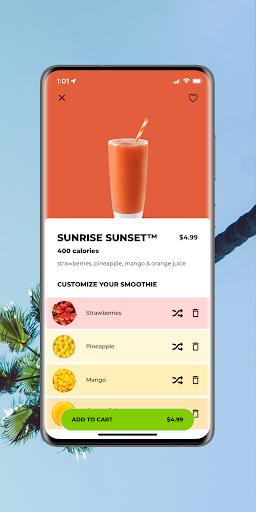 Captura de pantalla de Tropical Smoothie Cafe