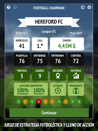 Captura de pantalla de Football Chairman Pro