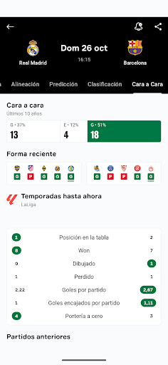 Captura de pantalla de OneFootball Resultados en vivo