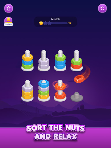 Captura de pantalla de Nut Sort - Juegos de Ordenar