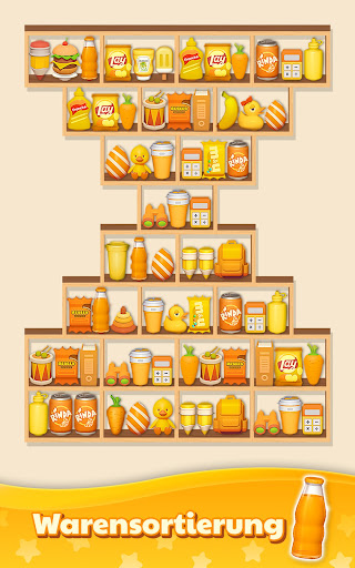 Waren sortieren Match-3-Puzzle Screenshot