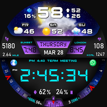 Captura de pantalla de PER27 Digital Watch Face