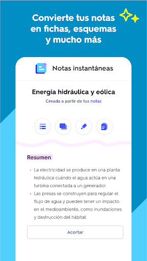 Captura de pantalla de Quizlet: fichas creadas con IA