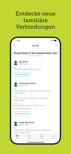 FamilySearch – Stammbaum Screenshot