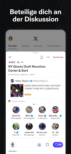 X (ehemals Twitter) Screenshot