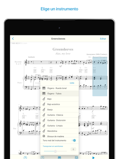 Captura de pantalla de Lector de notas y partituras