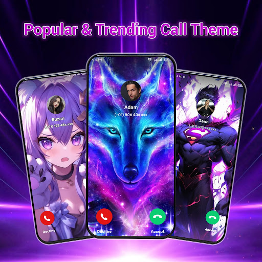 Color Call Theme, Call Screen screenshot