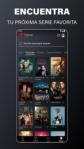 Captura de pantalla de Telemundo: Series y TV en vivo