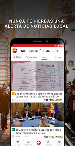 Captura de pantalla de Noticias última hora