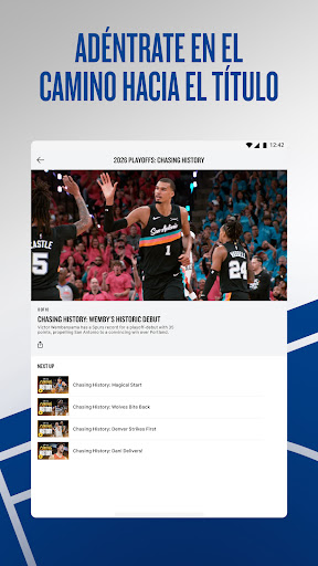 Captura de pantalla de NBA App: baloncesto en directo