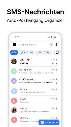 SMS Textnachrichten - Messages Screenshot