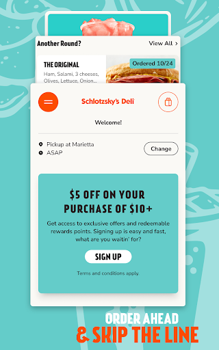 Captura de pantalla de Schlotzsky's Deli