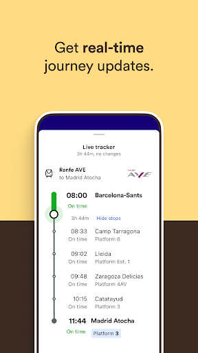 Captura de pantalla de Trainline: Train travel Europe