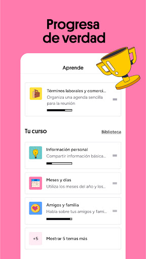 Captura de pantalla de Preply: aprender idiomas