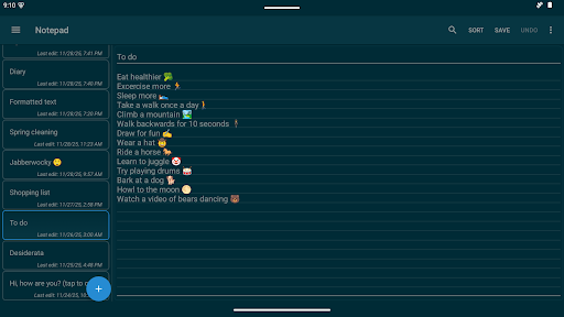 Notepad - simple notes screenshot